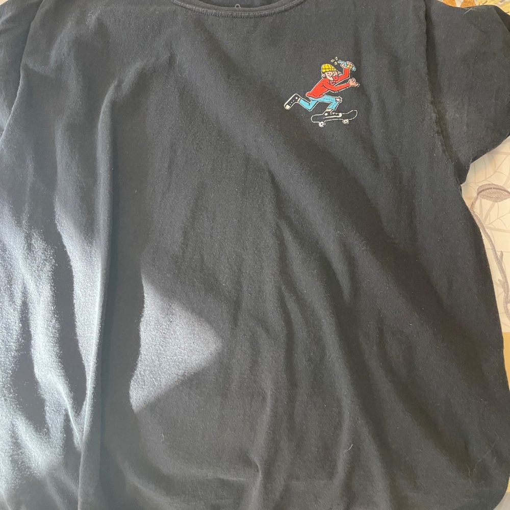 Empyre "Push Run, Skate Getaway" Black Graphic T-Shirt- Size Large - Picture 3 of 5